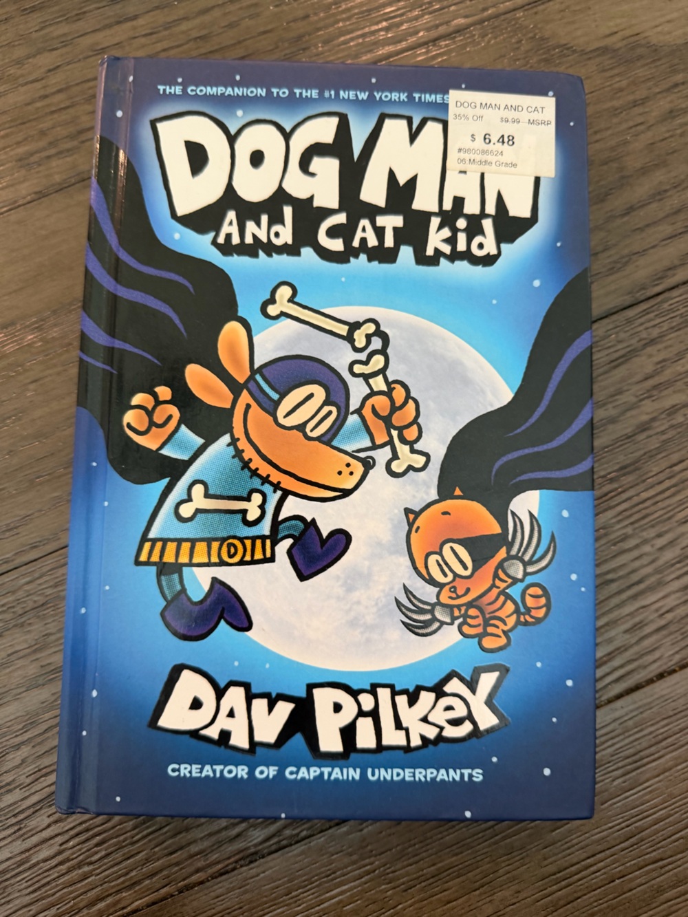 Dog Man and Cat Kid by Dav Pilkey - Blue Graphic Kids Hardcover
